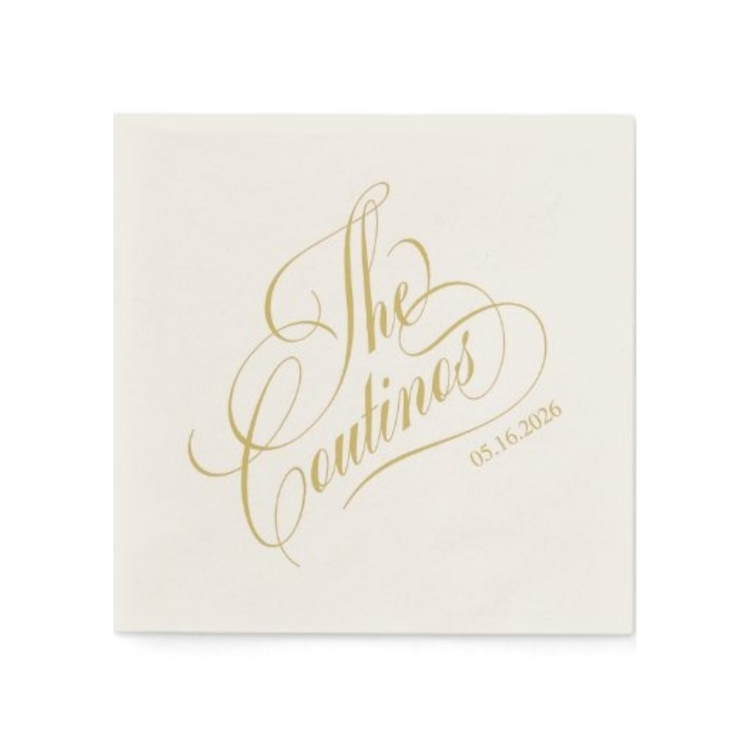 The Coutinos-Gold Foil Napkins