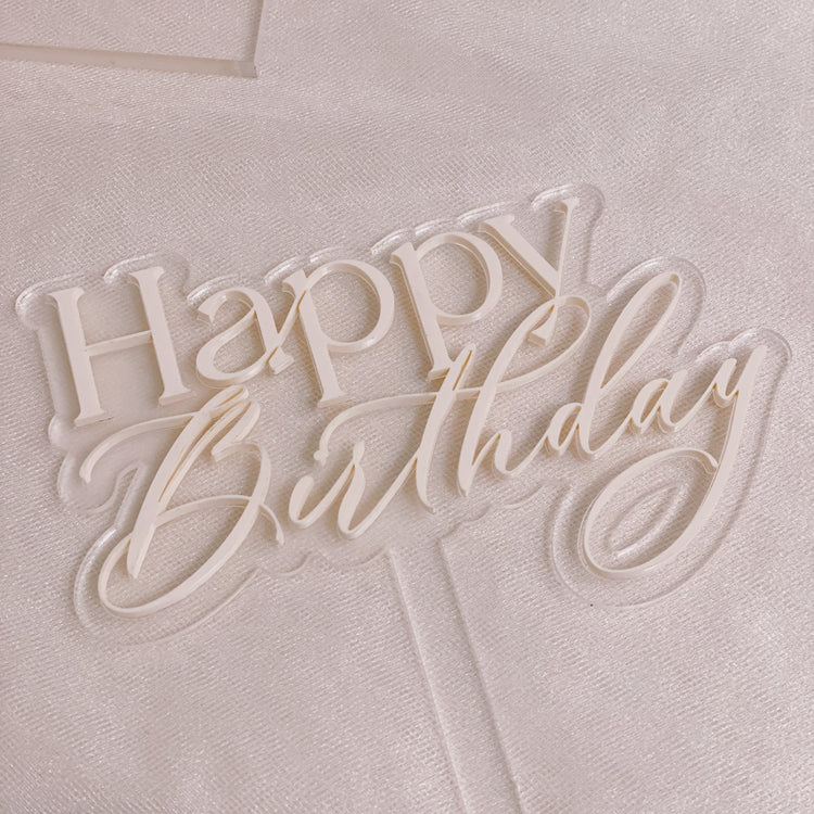 Minimalist Happy Birthday Topper