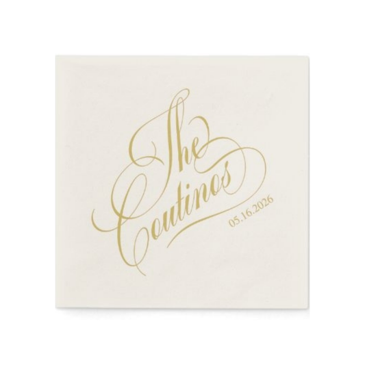 The Coutinos-Gold Foil Napkins