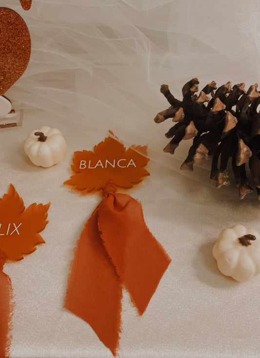 Frosted Leaf Place Cards