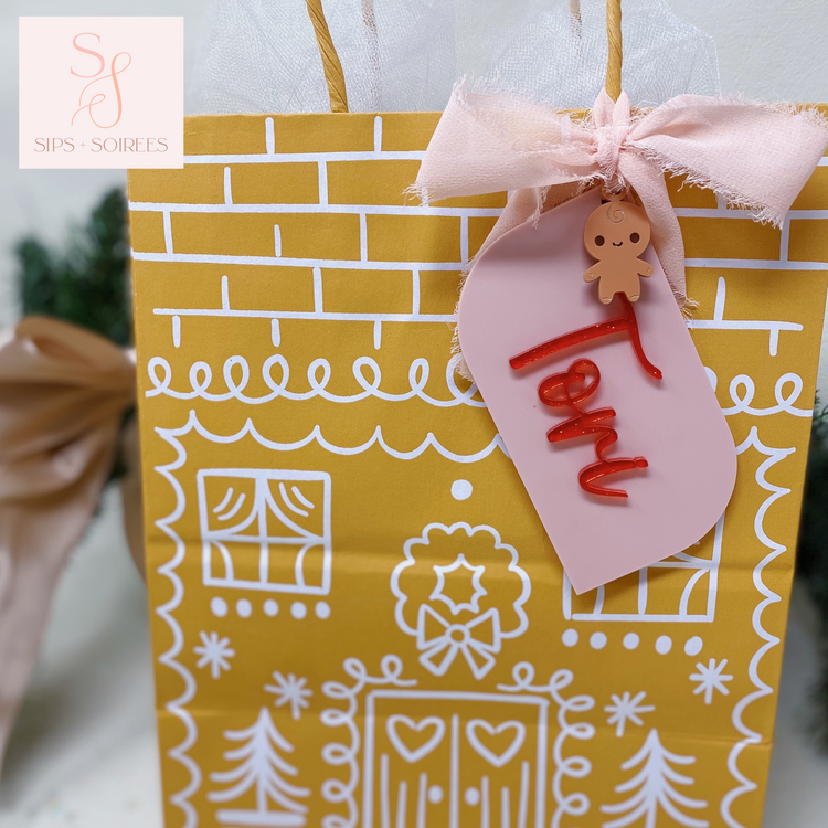 Gingerbread Acrylic Gift Tag