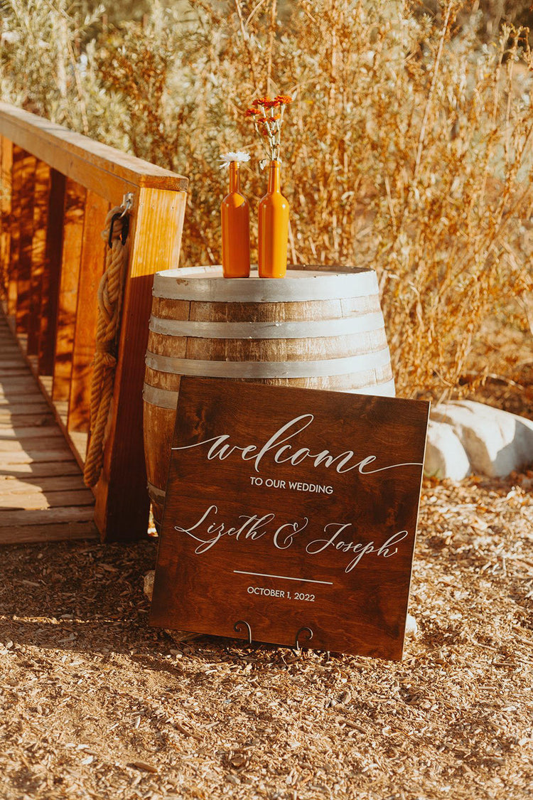 Wooden Welcome Wedding Sign